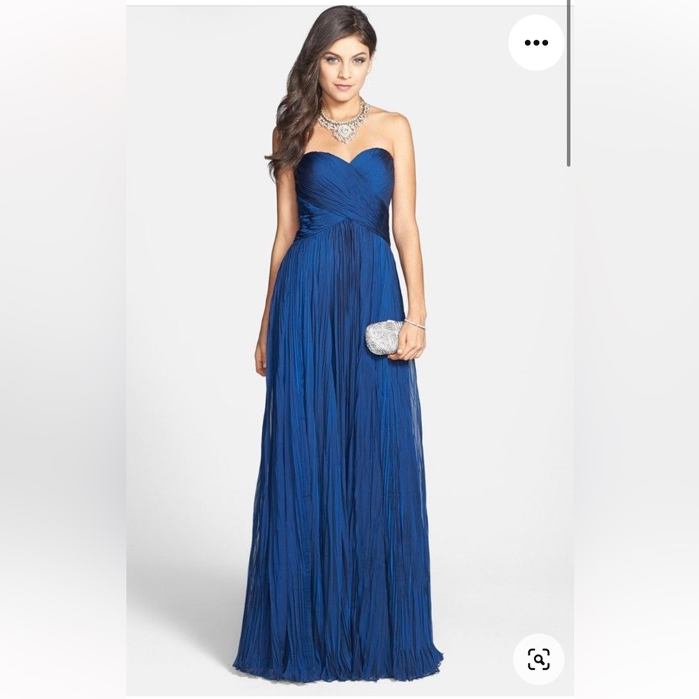 NWT NEW Nordstrom La Femme Strapless Sweetheart Chiffon Gown Formal Prom Dress